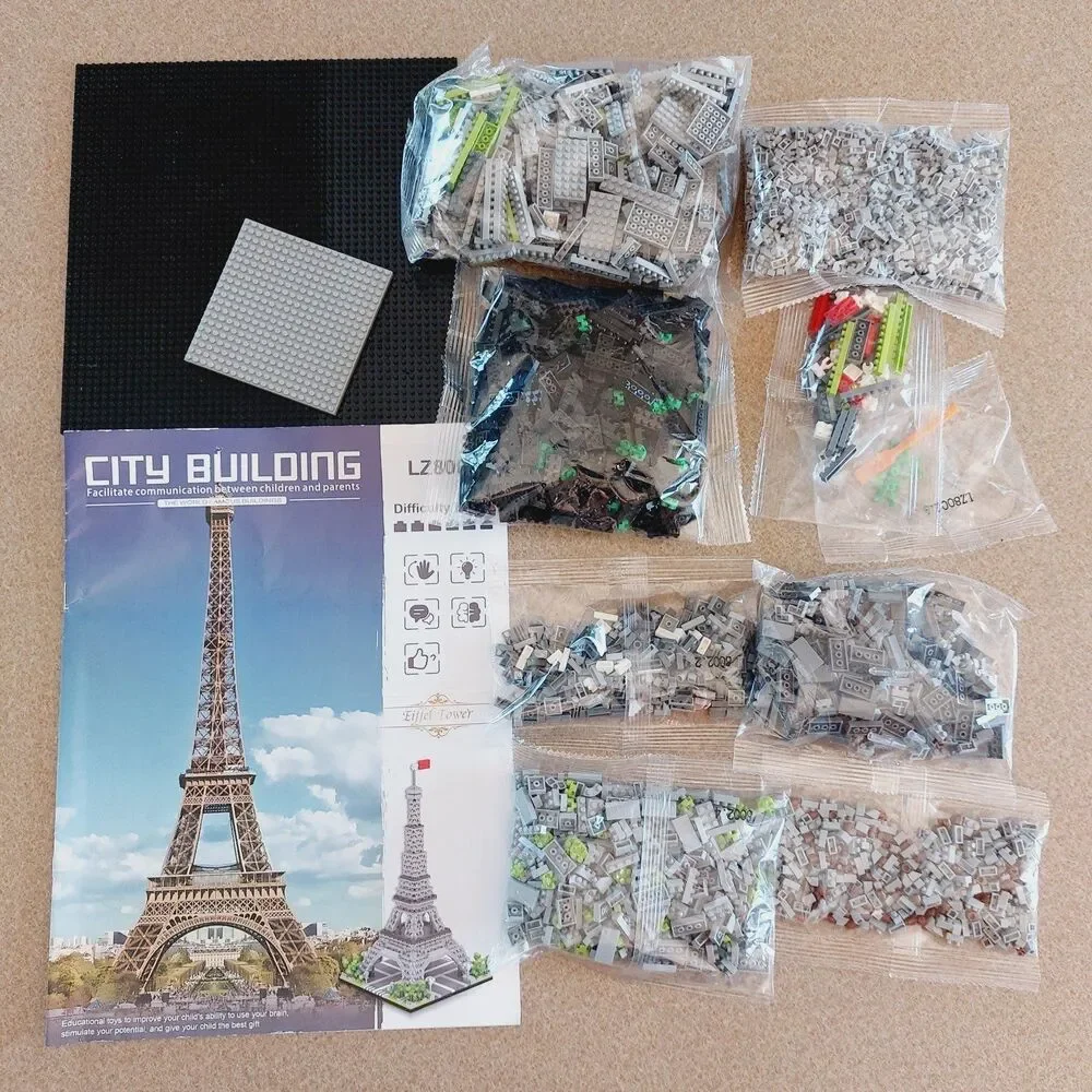 Paris France Eiffel Tower 3D Micro Building Block Brick Toy Set 3585 pcs Model